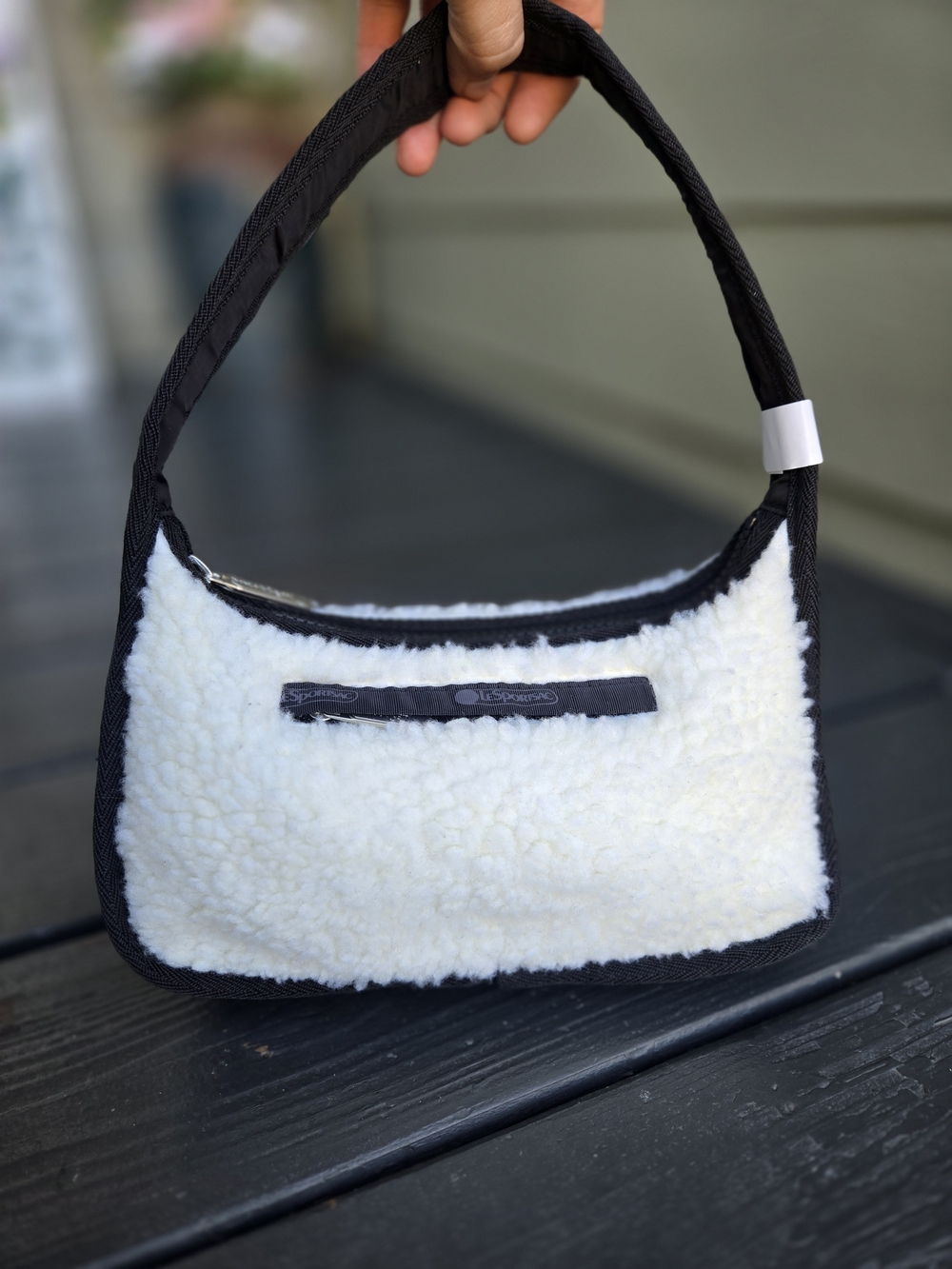 LeSportsac Faux Shearling Shoulder Bag